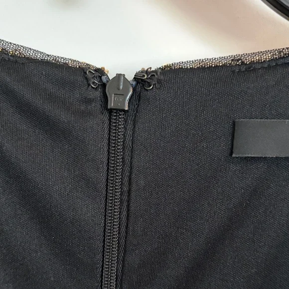 Badgley Mischka Gold Sequin Ombre Cocktail Dress | Size 6 - Picture 8 of 8